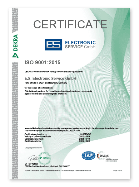 Electronic Service ISO 14001 ES