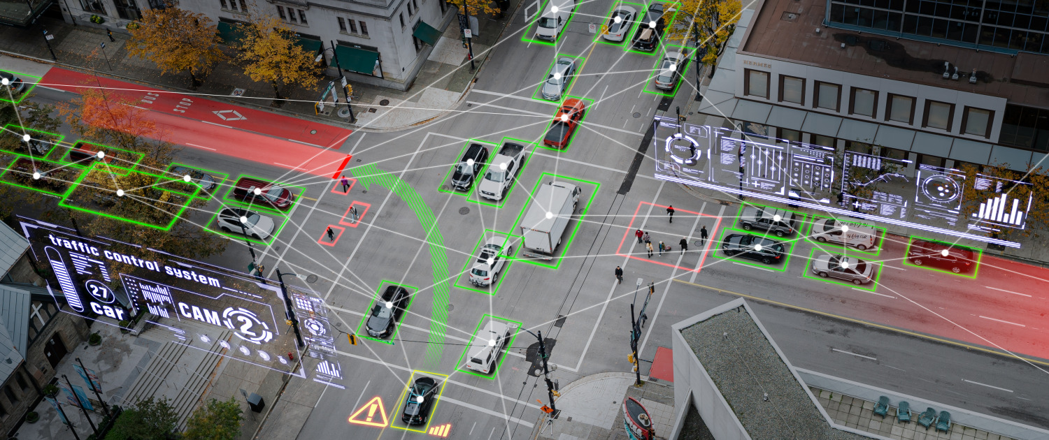 smart city Autonomes Fahren: Vernetzte Verkehrserkennung mit Sensoren und Echtzeitdaten