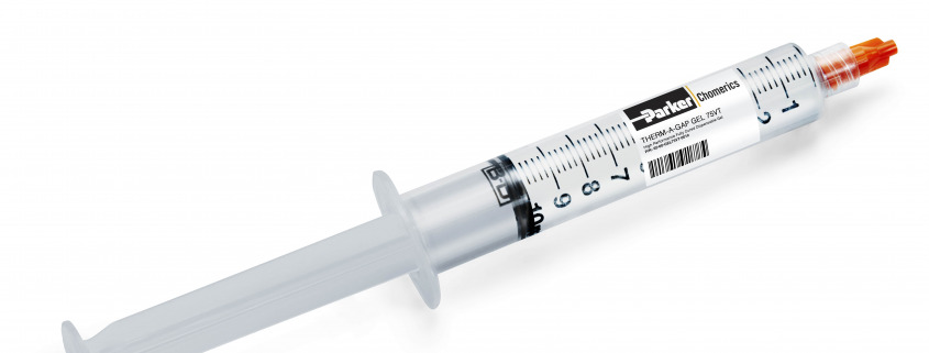 THERM-A-GAP™ GEL 75VT in Dosierspritze – gebrauchsfertiges, dispensierbares Silikon-Wärmeleitgel für präzise Applikationen